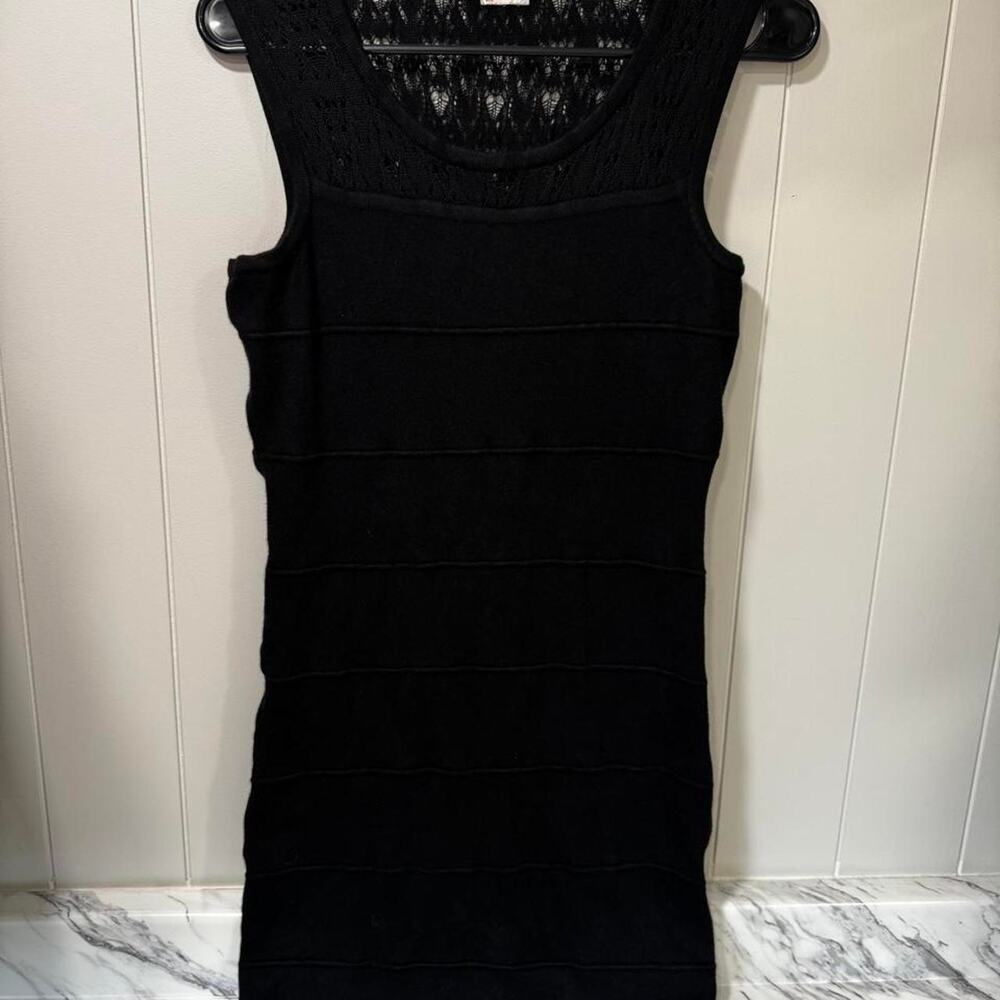 Guess black knit mini dress